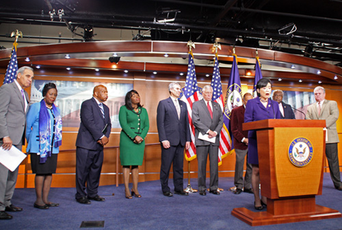 CAPAC Chair Judy Chu at the Voter Empowerment Act Press Conference